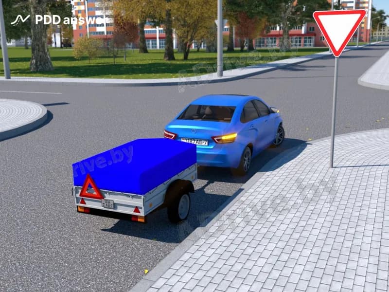 Обязан ли водитель подавать сигнал поворота рукой, если на буксируемом прицепе не работают световые сигналы поворота?