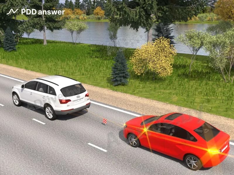 Правильно ли обозначено гибкое связующее звено при буксировке в показанной ситуации?