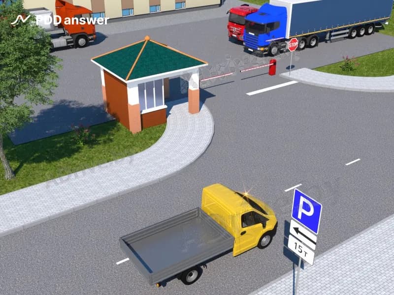 Разрешено ли в каком-либо из перечисленных случаев водителю грузового автомобиля с фактической массой не более 3.5 тонны поставить автомобиль на парковку, расположенную слева от дороги?