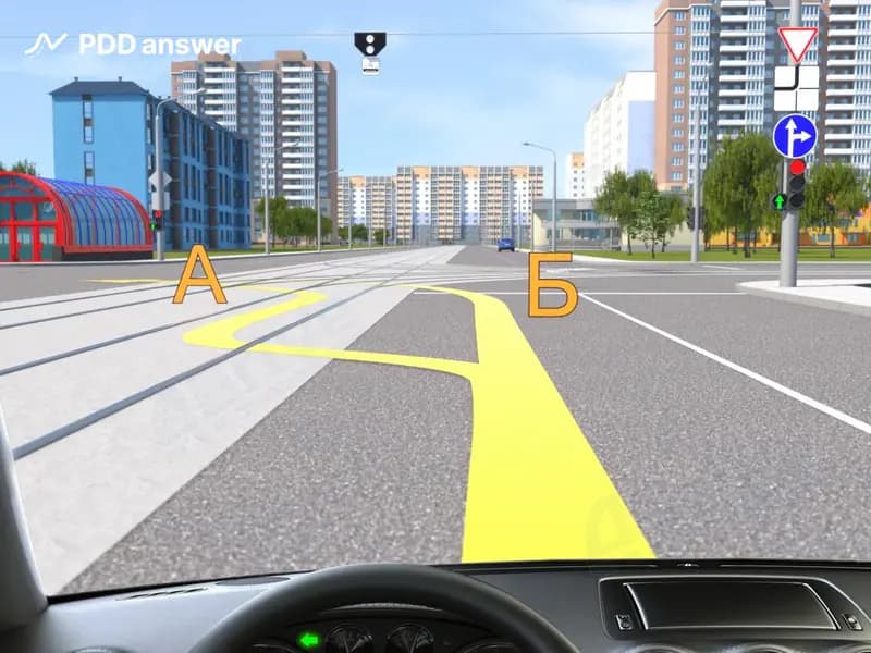 Разрешено ли Вам выполнить поворот налево в показанной ситуации?