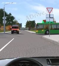 Двигаясь прямо через перекрёсток, Вы в показанной ситуации: