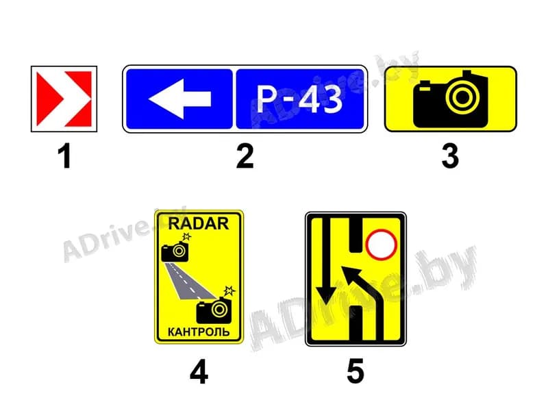 Какие из показанных дорожных знаков относятся к группе «Предупреждающие знаки»?
