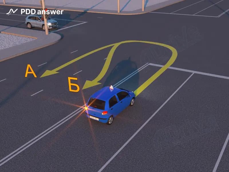 По какой траектории выполнение разворота будет правильным?