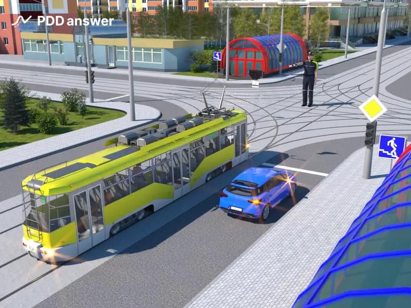 Водитель легкового автомобиля при повороте направо в показанной ситуации: