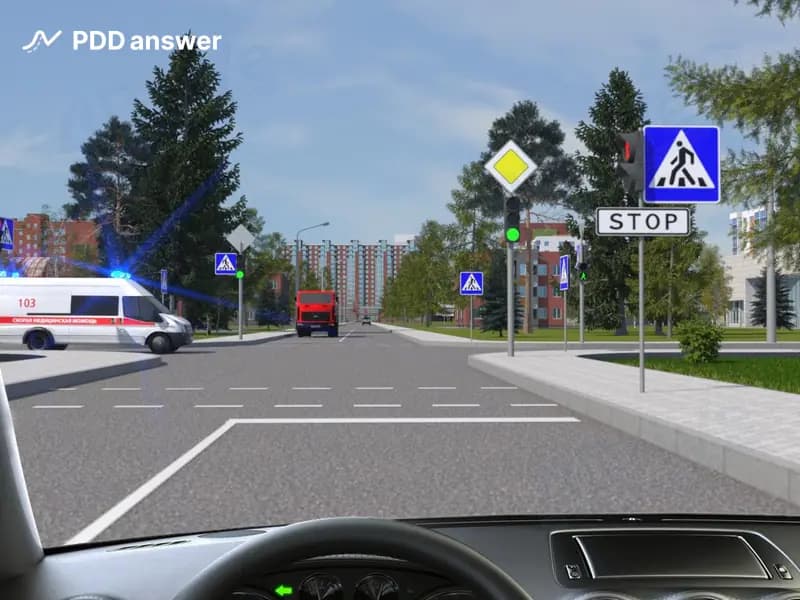 Как следует поступить в показанной ситуации, если Вы намерены повернуть налево?