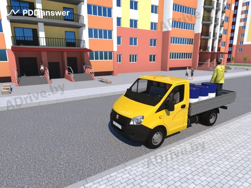 Разрешается ли водителю грузового автомобиля с технически допустимой общей массой не более 3.5 тонны приступить к разгрузке автомобиля, не выключив двигатель?