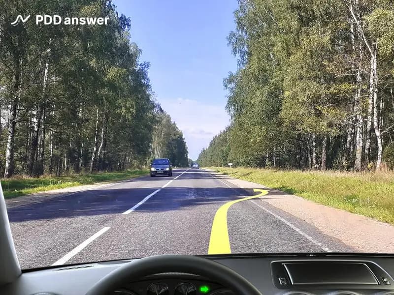 Разрешено ли Вам съехать на обочину вне населённого пункта в показанной ситуации для отдыха на время более пяти минут?