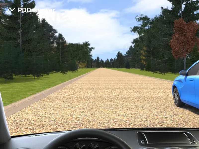 Какие правила следует соблюдать при выполнении обгона на дорогах с переходным типом покрытия (на дорогах без усовершенствованного покрытия)?