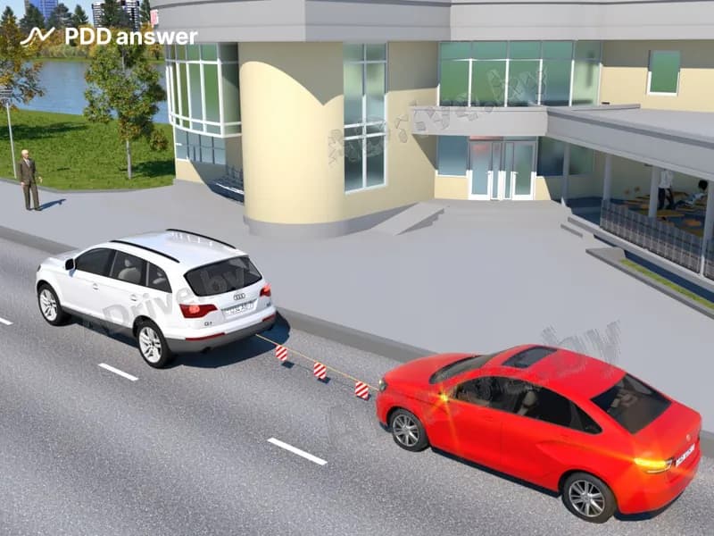 С какой максимальной скоростью разрешается буксировка автомобиля в населённом пункте?