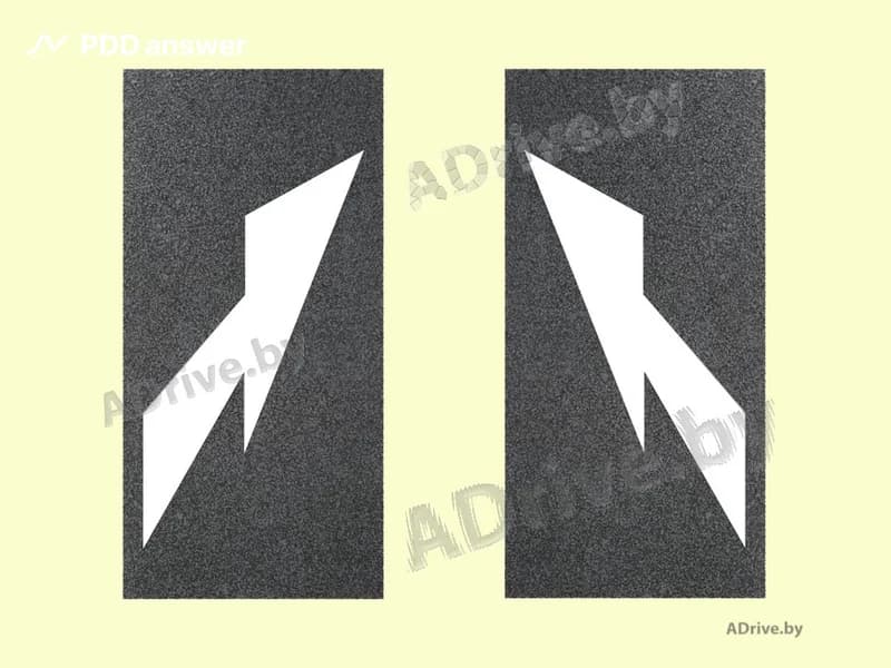 Какое назначение может иметь дорожная разметка, показанная на рисунке?