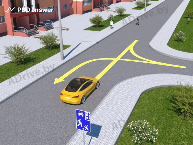 Разрешается ли в показанной ситуации выполнить разворот с однократным включением задней передачи?