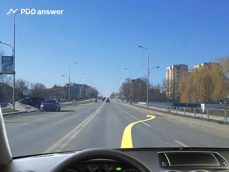 Разрешено ли Вам остановиться в указанном месте напротив стоящего на противоположной стороне дороги транспортного средства?