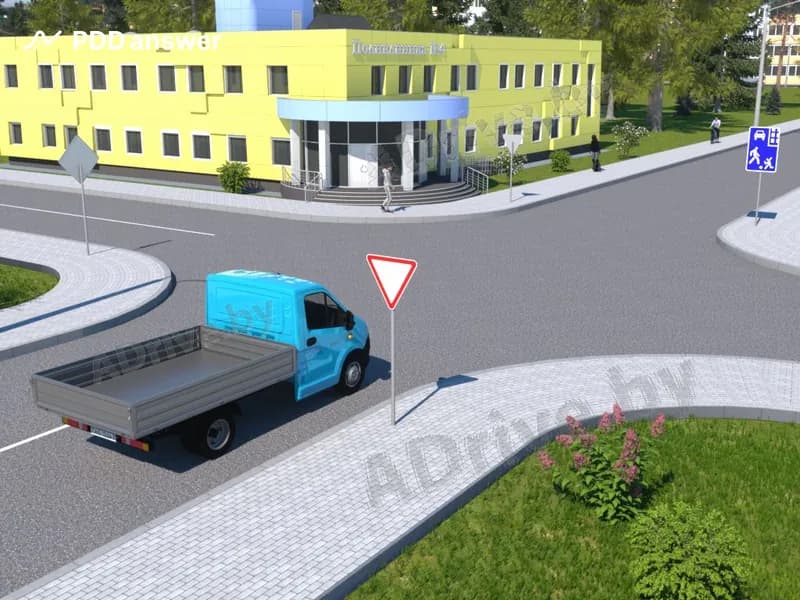 В каком из перечисленных ответов наиболее полно указаны условия для проезда грузового автомобиля с технически допустимой общей массой не более 3.5 тонны на территорию, обозначенную дорожным знаком «Жилая зона»?