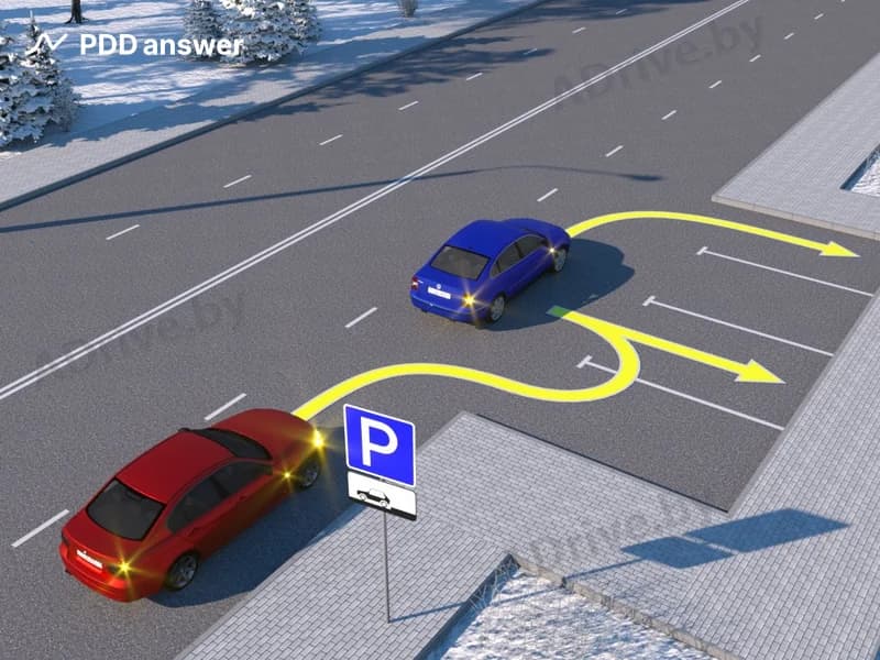 Водитель какого автомобиля не нарушил Правила дорожного движения при постановке на стоянку в указанном месте?