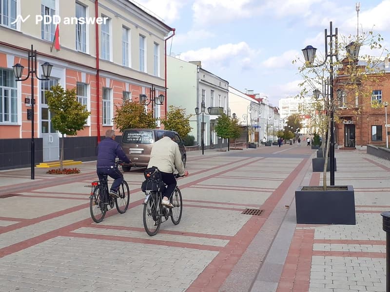 Разрешено ли движение велосипедистов в пешеходной зоне?