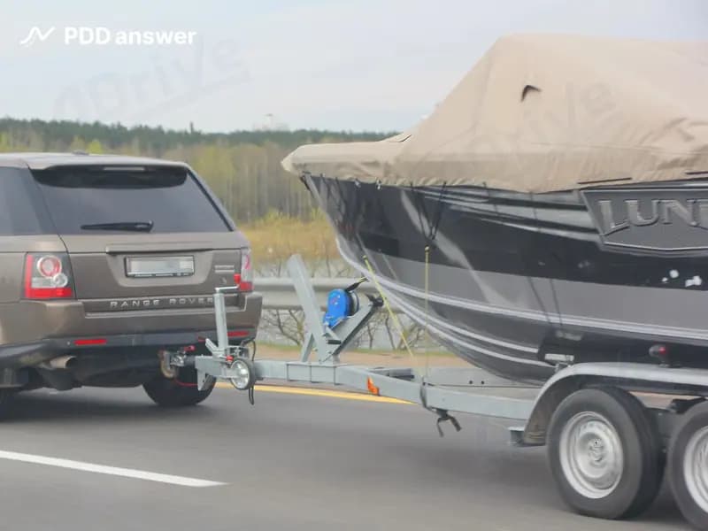 Требуется ли установка на легковом автомобиле опознавательного знака «Автопоезд» при его движении с прицепом?