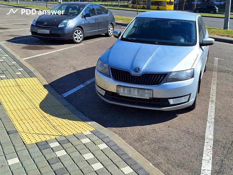 Разрешено ли пересекать показанные сплошные линии горизонтальной дорожной разметки при постановке автомобиля на стоянку?