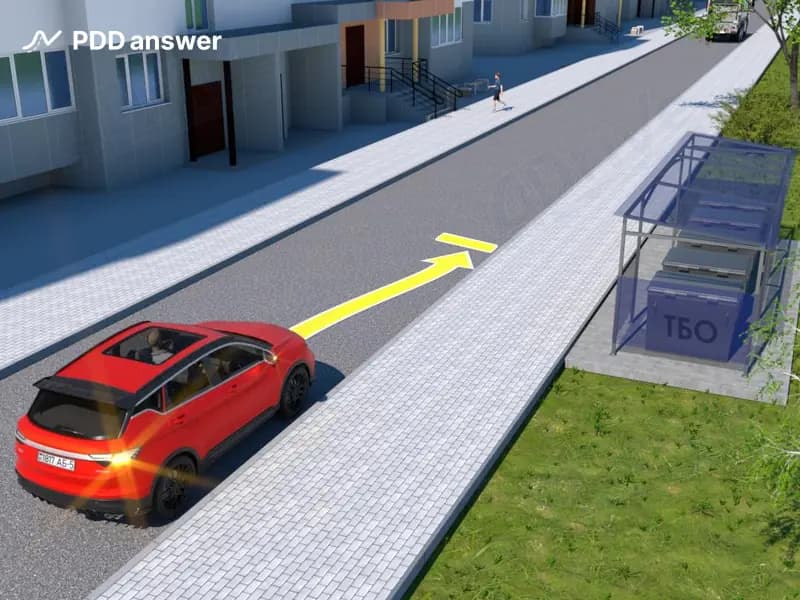 Водителю легкового автомобиля в показанной ситуации: