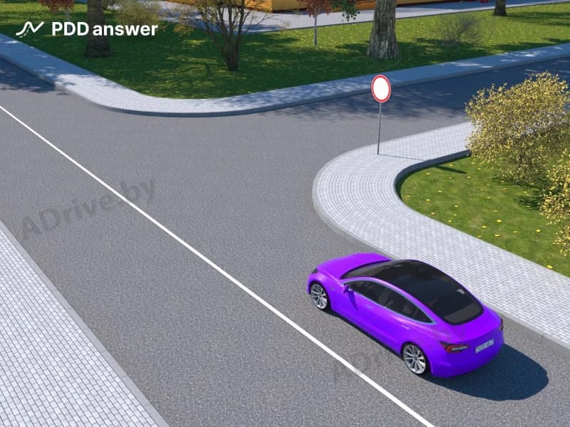 Разрешается ли водителю легкового автомобиля повернуть направо в показанной ситуации, если он проживает в доме, расположенном за дорожным знаком, изображённым на рисунке, при отсутствии иных возможностей подъезда?