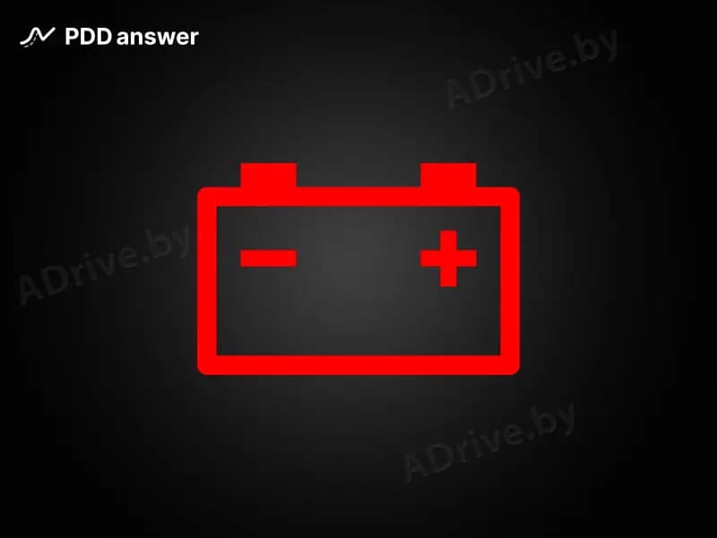 О чём информирует водителя показанный на рисунке индикатор при работающем двигателе?