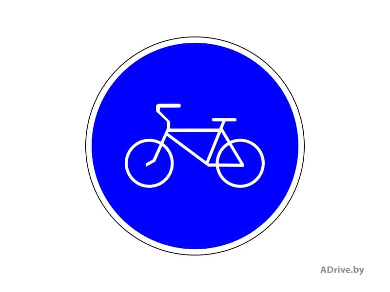 Кому разрешается движение по элементу дороги, обозначенному таким дорожным знаком?