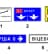 Какие из показанных на рисунке дорожных знаков информируют о направлениях движения к населённым пунктам или другим объектам?