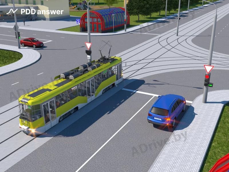 В какой последовательности должны проехать перекрёсток транспортные средства в показанной ситуации?