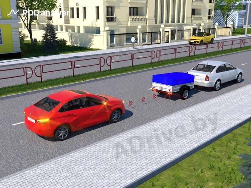 Разрешается ли буксировка легкового автомобиля показанным способом?