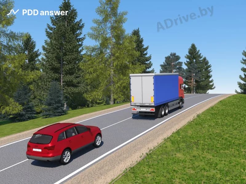 Разрешено ли водителю легкового автомобиля произвести обгон грузового автомобиля на участке с ограниченной обзорностью в конце подъёма дороги, если скорость движения грузового автомобиля менее 30 км/ч, а подъём не обозначен дорожным знаком «Крутой подъём»?