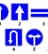 Какие из показанных на рисунке дорожных знаков не запрещают выполнить поворот налево?
