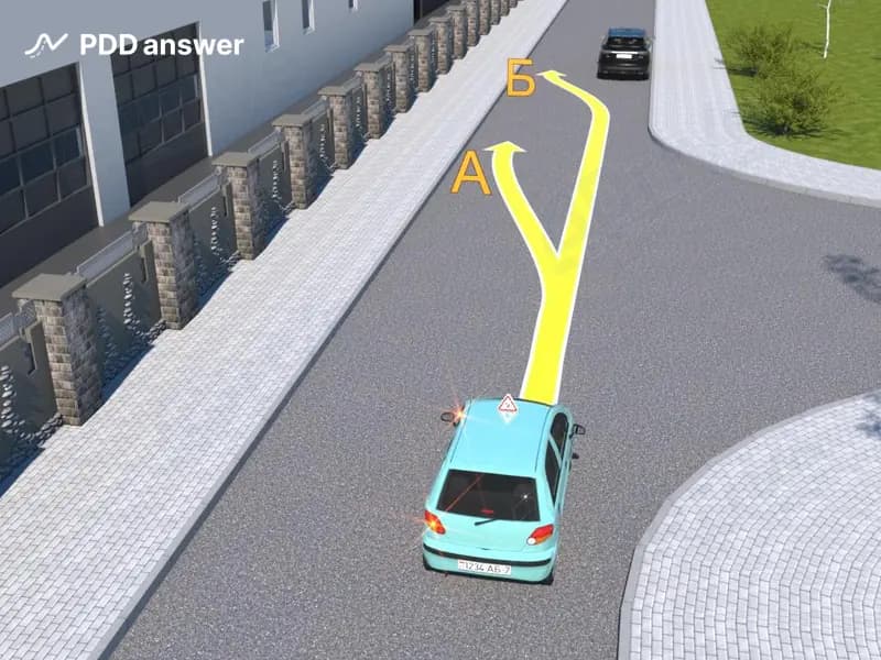 Каким образом следует выполнить объезд стоящего у края проезжей части дороги автомобиля?