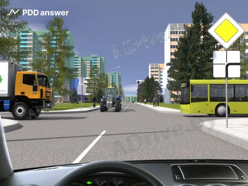 Как Вам следует поступить в показанной ситуации, поворачивая налево на перекрёстке?