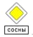 Показанное на рисунке сочетание дорожных знаков, расположенное перед началом населённого пункта, предоставляет преимущество при проезде: