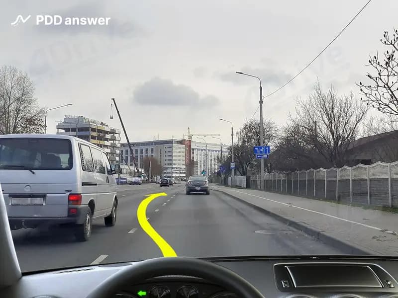 Вы намерены перестроиться на соседнюю полосу движения для последующего поворота налево. В показанной ситуации Вы: