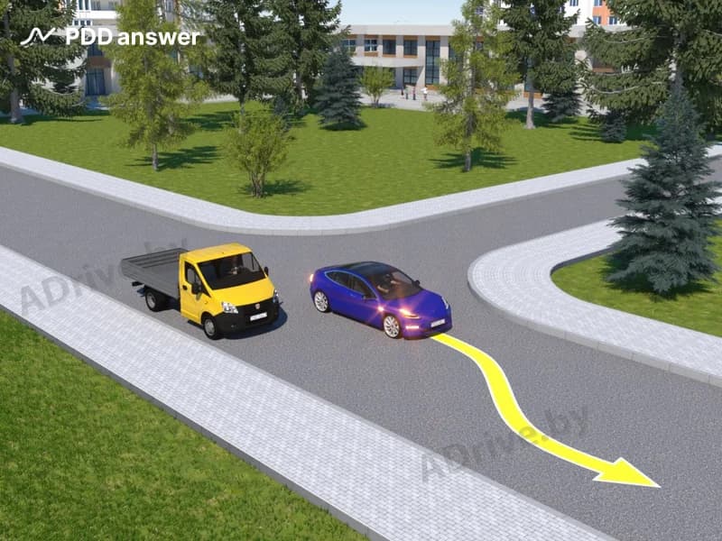 Нарушит ли Правила дорожного движения водитель легкового автомобиля, совершив обгон в показанной ситуации?