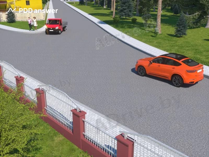 Какова последовательность пересечения перекрёстка в показанной ситуации, если пешеходы намерены перейти проезжую часть дороги?