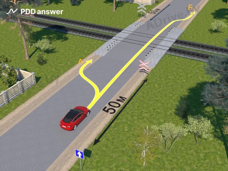 Разрешено ли водителю красного автомобиля высадить пассажира вблизи железнодорожного переезда?