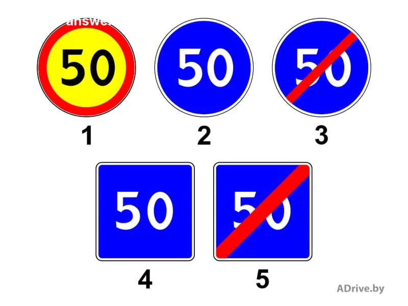 Какой из показанных на рисунке дорожных знаков вводит или отменяет определённые ограничения дорожного движения?