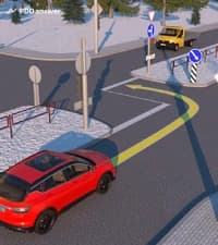 Как должен поступить водитель легкового автомобиля, намереваясь повернуть налево, в показанной ситуации?