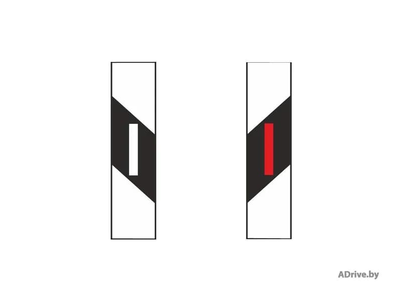 Что может обозначать вертикальная дорожная разметка, изображённая на рисунке?