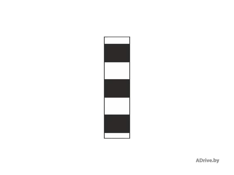 Что обозначает вертикальная дорожная разметка, изображённая на рисунке?