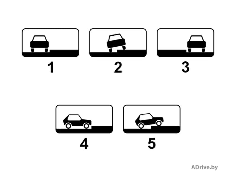 Какие из показанных на рисунке табличек указывают способы постановки на стоянку только легковых автомобилей, мопедов и мотоциклов?