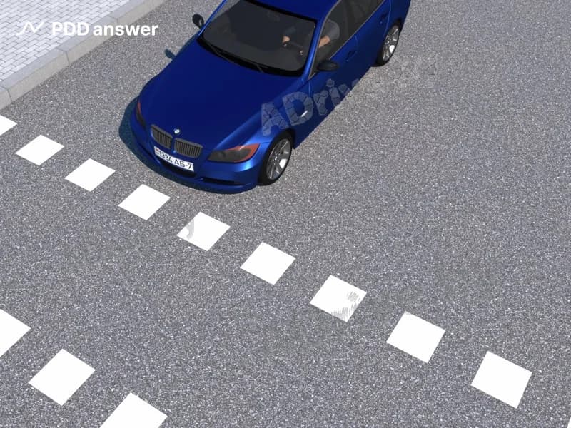 Какое назначение имеет дорожная разметка, к которой приближается легковой автомобиль?