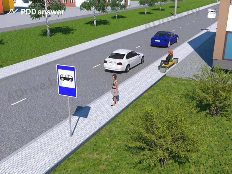 Какое из перечисленных действий не запрещено водителю белого автомобиля на показанном участке дороги?