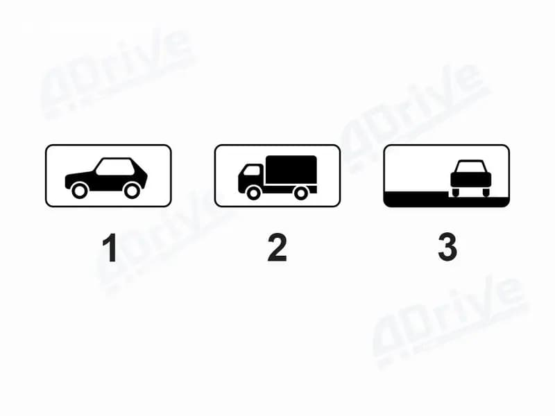 Какие из показанных табличек распространяют действие установленных с ними знаков на грузовые автомобили с технически допустимой общей массой не более 3,5 тонны?