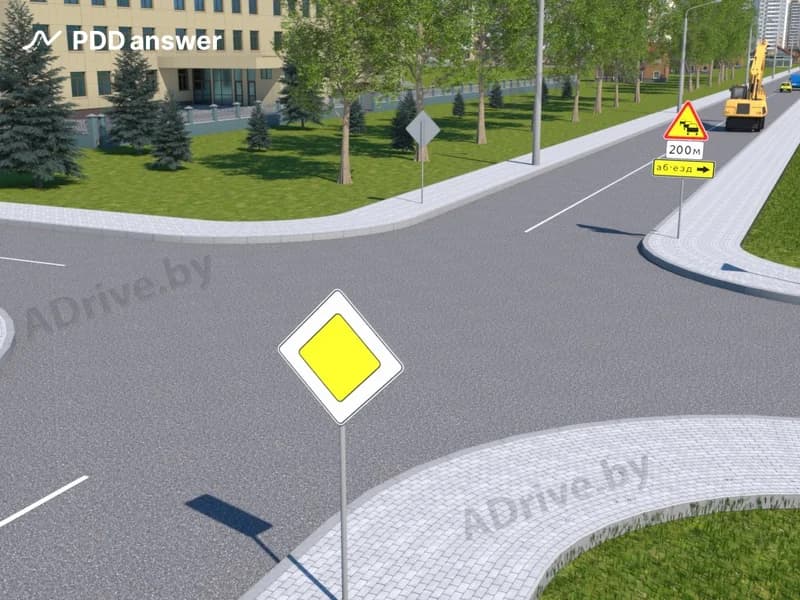 Что означает изображённое на рисунке сочетание дорожных знаков, установленных за перекрёстком?