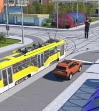 Как следует поступить водителю легкового автомобиля, намеревающемуся продолжить движение прямо, при таком сигнале регулировщика?