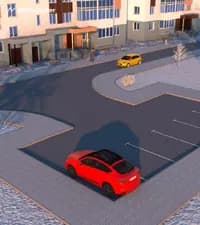 Какие автомобили поставлены на стоянку в жилой зоне в соответствии с Правилами дорожного движения?