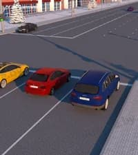 Какие из легковых автомобилей могут продолжить движение через перекрёсток в показанной ситуации при таком сигнале светофора?