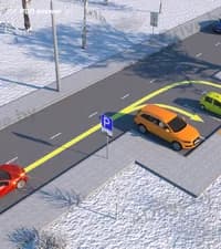 В какое из показанных мест безопаснее всего припарковать автомобиль с целью кратковременной остановки?